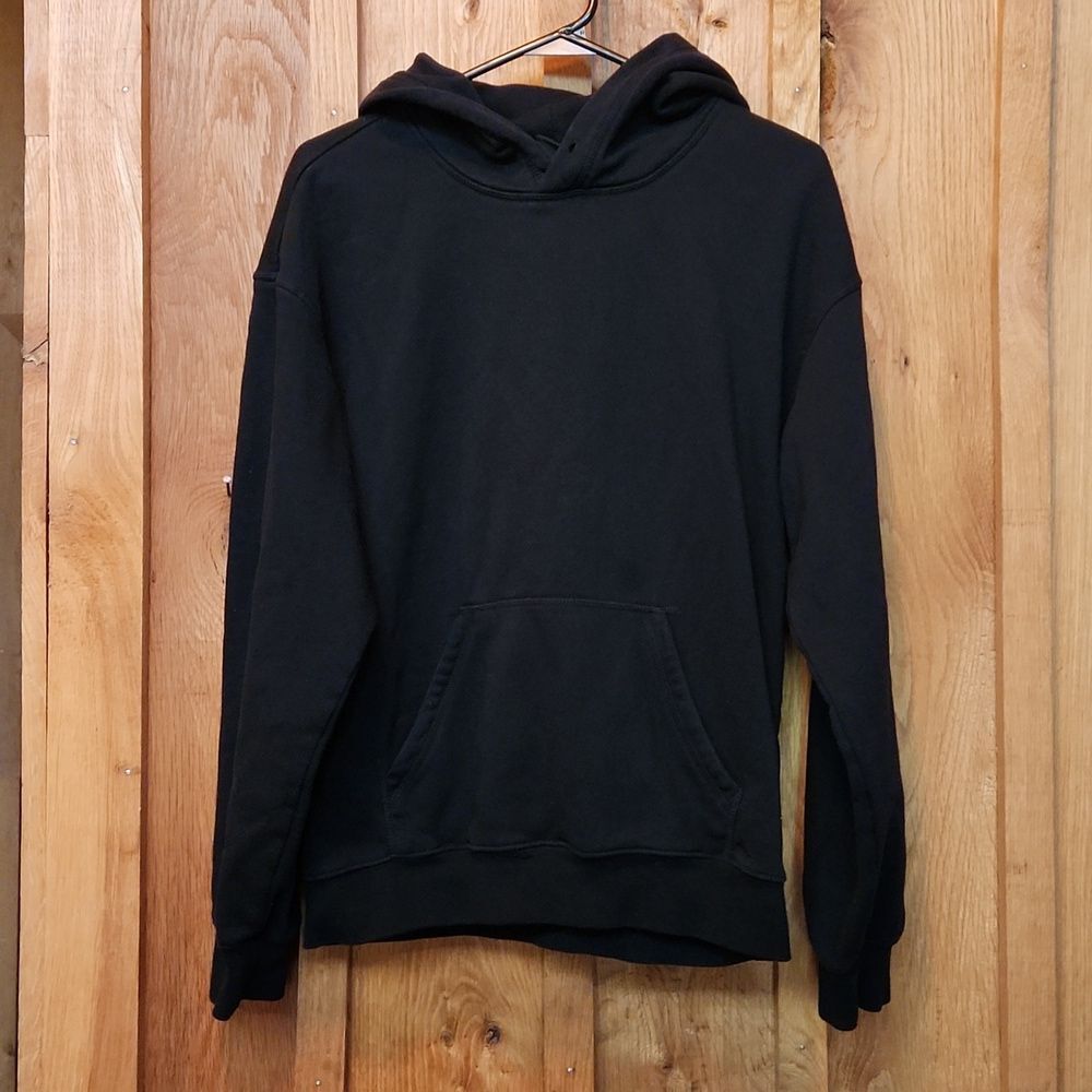 H&M Long Sleeve Relaxed Fit Pullover Athletic Sweatshirt Hoodie, XS, Black